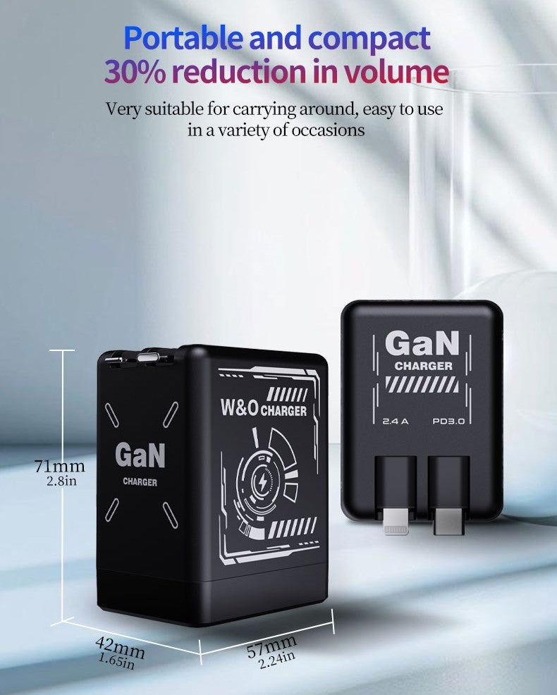 GIN Foldable Retractable Fast Charger